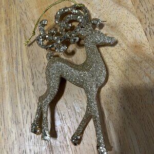 12 Gold Glitter Reindeer Ornaments - Hobby Lobby 2 -  6 pks